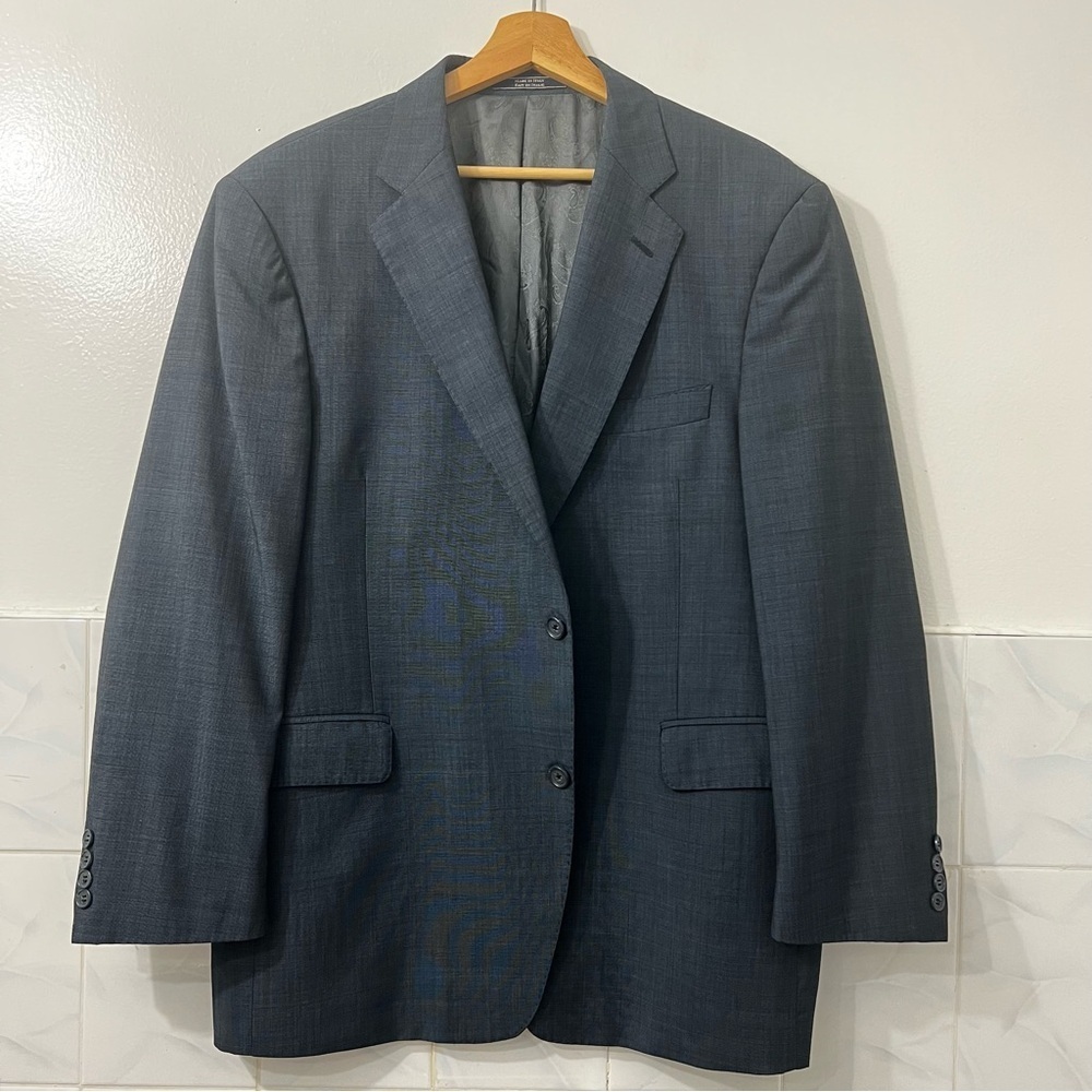 Arnold Brant Sport Coat Men’s 44R Loro Piana Wool Mohair Blend Blue Blazer Italy